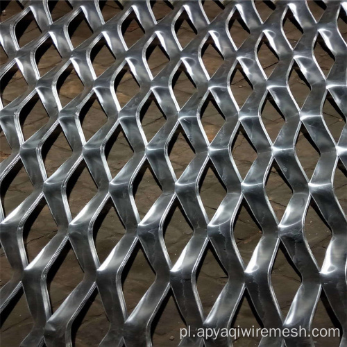 Diamentowy kształt uderzenia aluminium rozszerzona metalowa siatka
